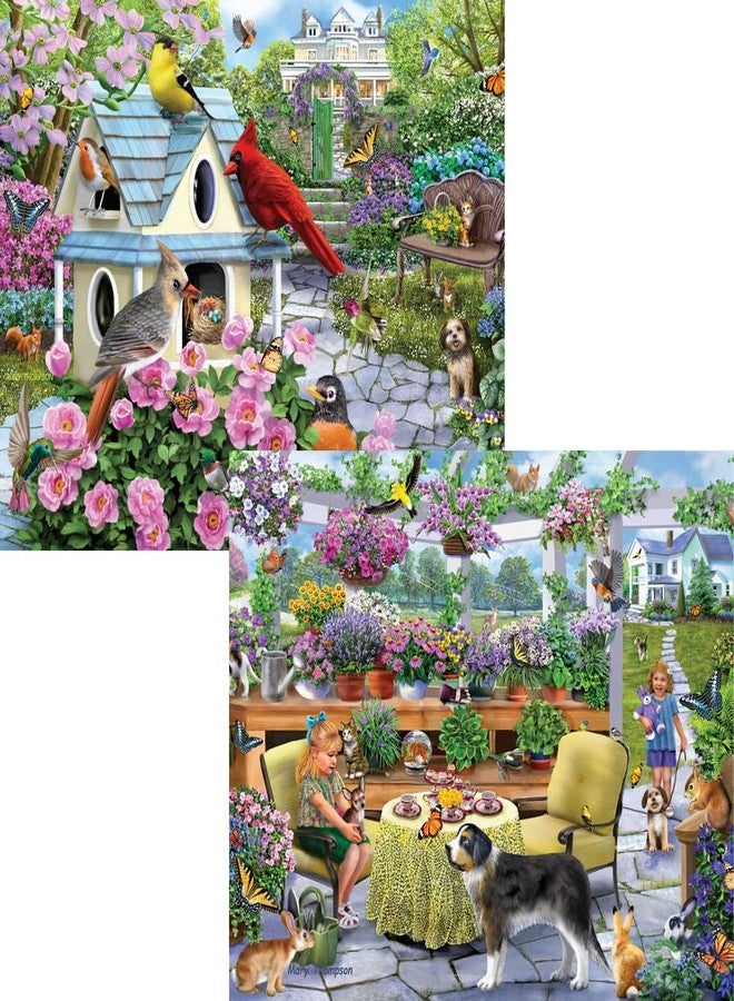 Bits and Pieces – 4-in-1 Multi-Pack 300 Piece Jigsaw Puzzles for Adults – Jigsaw Puzzle Set Bundle by Mary Thompson, Completed Puzzle Size: 16" x 20" - Image 4