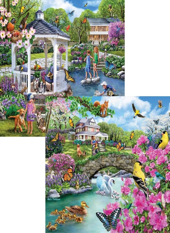Bits and Pieces – 4-in-1 Multi-Pack 300 Piece Jigsaw Puzzles for Adults – Jigsaw Puzzle Set Bundle by Mary Thompson, Completed Puzzle Size: 16" x 20" - Image 3
