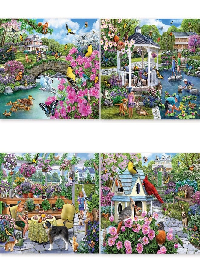 Bits and Pieces – 4-in-1 Multi-Pack 300 Piece Jigsaw Puzzles for Adults – Jigsaw Puzzle Set Bundle by Mary Thompson, Completed Puzzle Size: 16" x 20" - Image 2