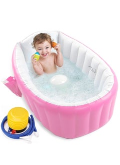 XiuWoo Portable  Inflatable Baby Bathtub, Toddler Bathing Tub, Non-Slip Travel Bathtub, Air Swimming Pool, Kids Thick Shower Basin with Air Pump  - Image 1