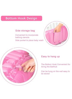 XiuWoo Portable  Inflatable Baby Bathtub, Toddler Bathing Tub, Non-Slip Travel Bathtub, Air Swimming Pool, Kids Thick Shower Basin with Air Pump  - Image 4