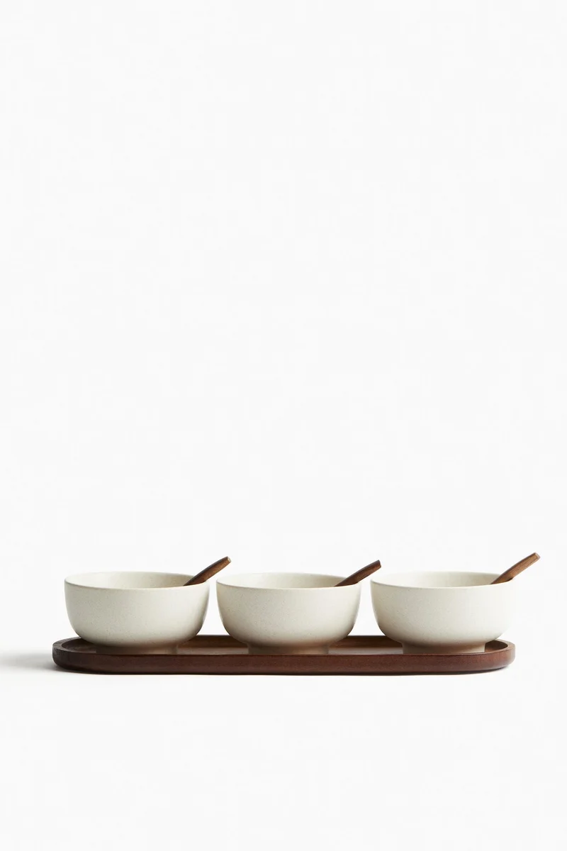 H&M 3-pack stoneware serving bowls