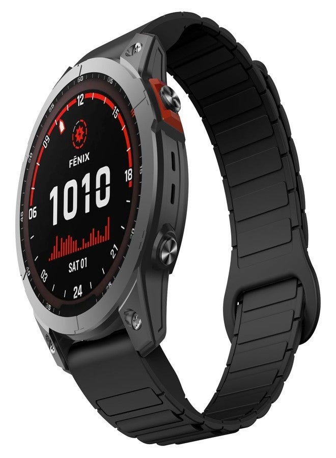 ISABAKE Watch Strap for Fenix 8 47mm/7/6 Pro/5 Plus, 22mm Silicone Quickfit Replacement Band for Garmin Epix Pro 47mm/Forerunner 945/935, 22MM - Image 1