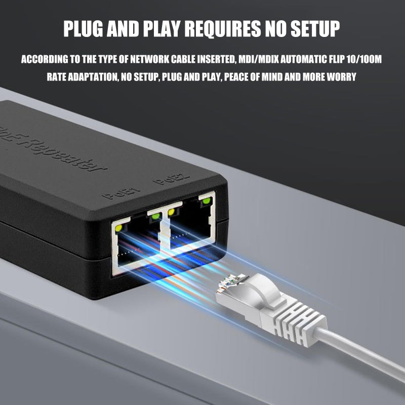 IEEE802 3af PoE Switch 2 Ports 100m For Power Over Ethernet Cameras LED Indicators - Image 5