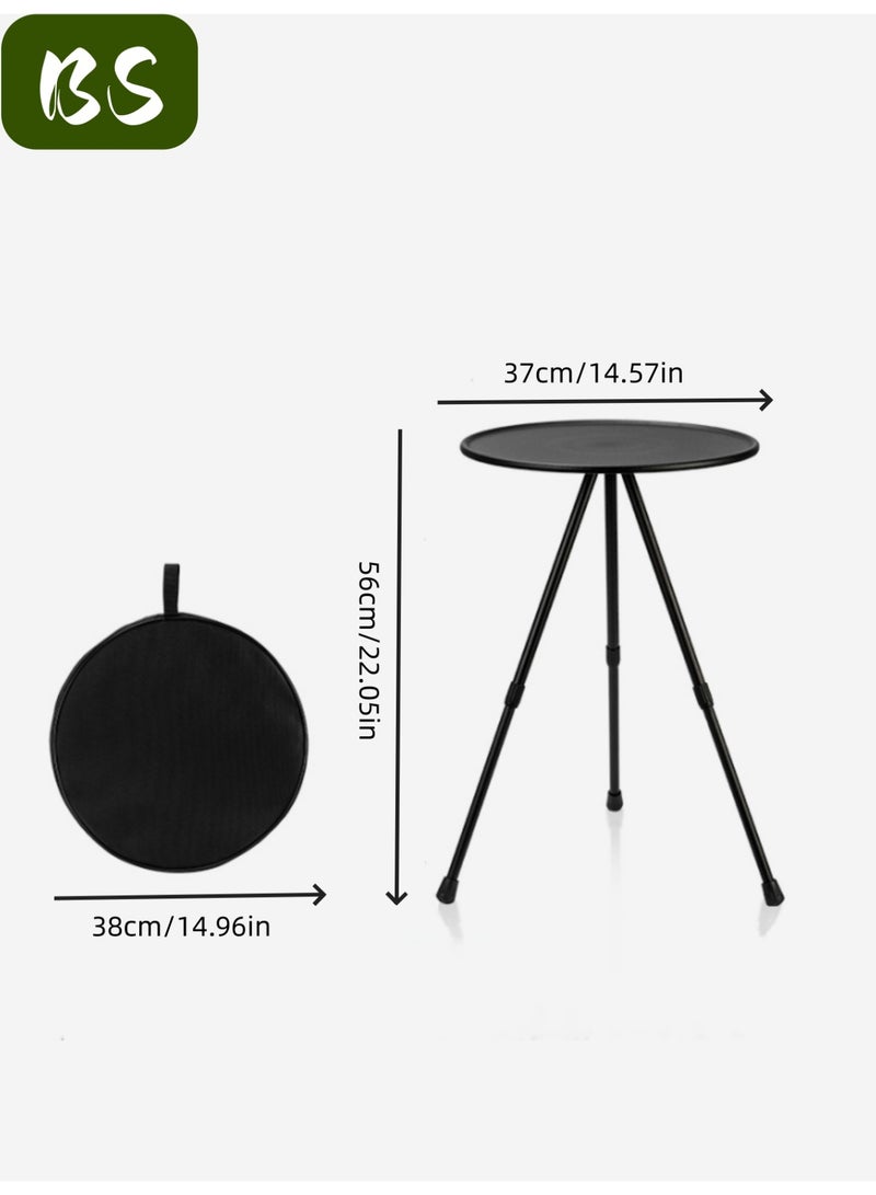BS Outdoor folding table (unlike other tables nominally made of aluminum but actually made of steel, this is a genuine aluminum alloy) | Adjustable picnic table with storage bag and hanging net | Adjustable compact camping table | Portable tripod hiking coffee table (extendable) - Image 5
