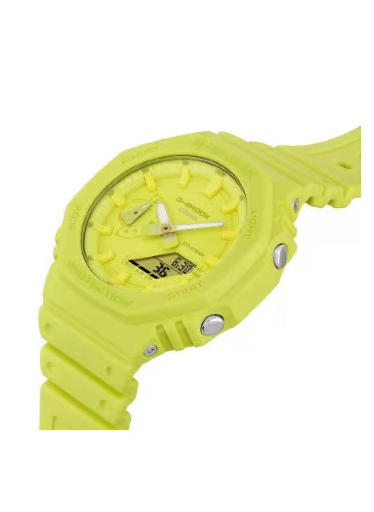 G-SHOCK Casio G-shock GA-2100-9A9 Carbon Core Guard Analog-Digital Watch - Stylish Design with Resin Band, Ideal for Daily Wear and Sports Activities - Yellow watch  - Image 4
