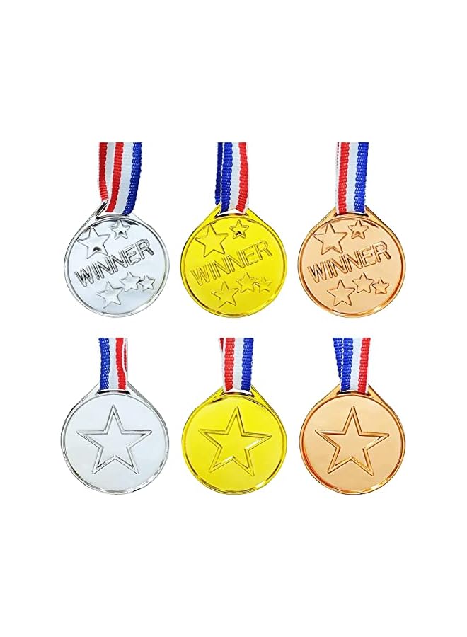 promass 30 Pcs Mini Gold Medals for Kids 1.5-Inch Participation Awards Neck Ribbon for Sports Tournaments Competitions Kids Awards Gold Medals Winner - Image 2