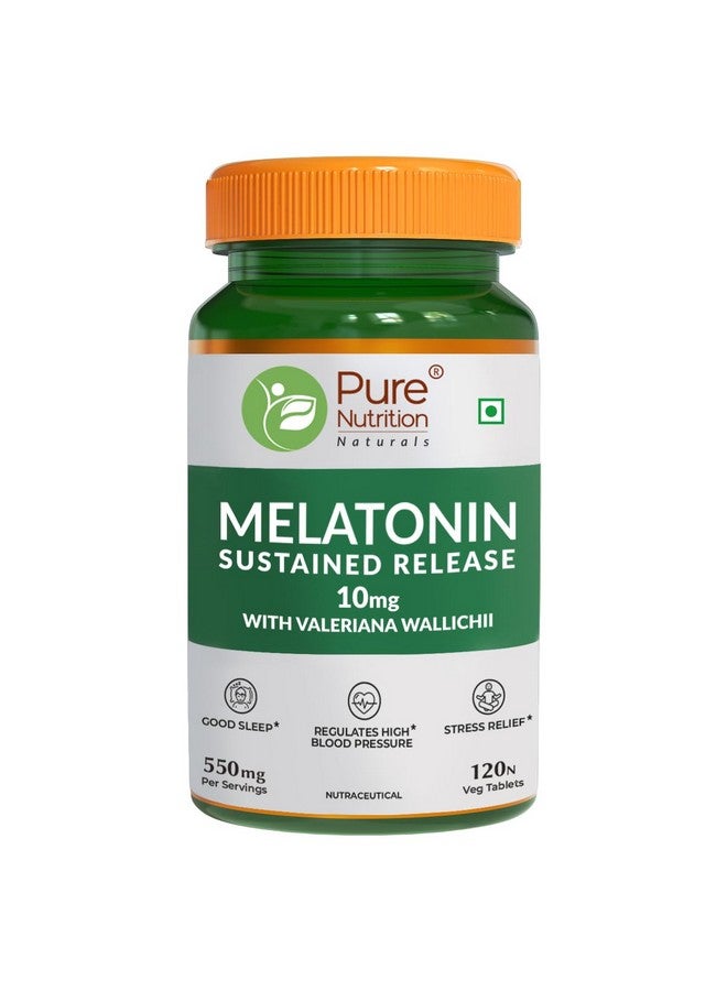 Pure Nutrition Natural Treasures ميلاتونين بيوور نوتريشن 10 ملغ 120 قرص | حبوب مساعدة على النوم غير مسبب للإدمان | تدعم النوم العميق والمريح، وتحسن المزاج والتركيز | تساعد في تخفيف التوتر والقلق | مكمل نوم غير مسبب للإدمان - Image 1