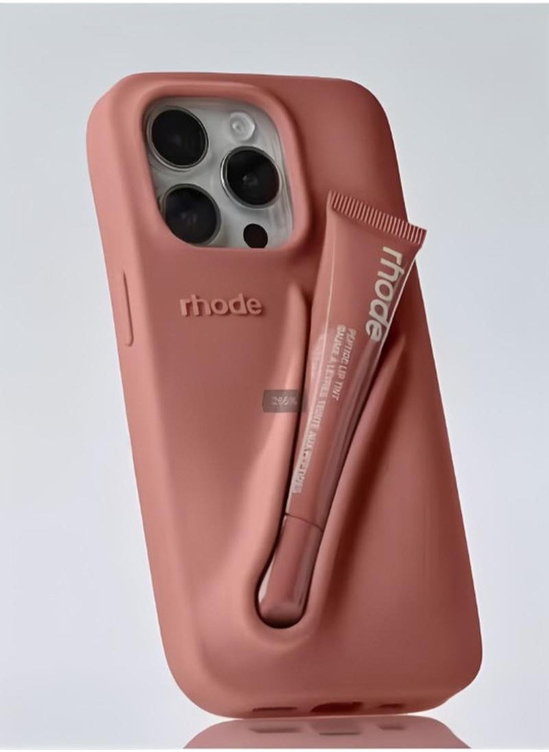 rhode Peptide Lip Tint (Toast) + Summer Lip Case Case for iPhone 15 (Toast) - Limited Edition