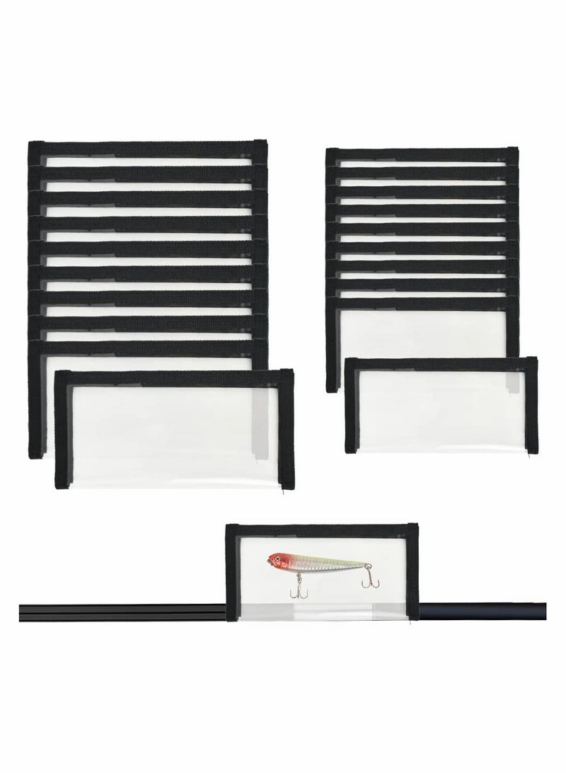 Excefore 10pcs（L*5+M*5) Fishing Lure Wraps, Clear PVC Lure Covers Keeps Fishing Safe, Fishing Bait Cover Easily See Lures, Fishing Hook Covers , Safe from Sharp Hook - Image 1