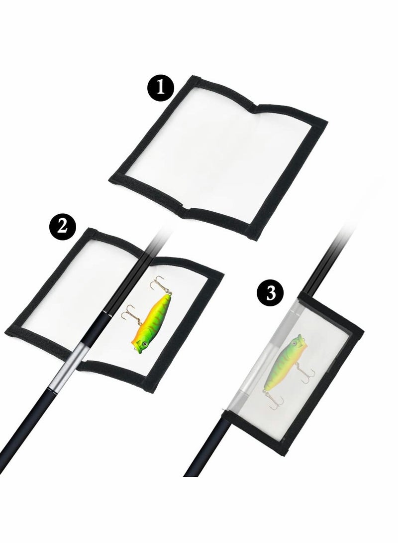 Excefore 10pcs（L*5+M*5) Fishing Lure Wraps, Clear PVC Lure Covers Keeps Fishing Safe, Fishing Bait Cover Easily See Lures, Fishing Hook Covers , Safe from Sharp Hook - Image 2