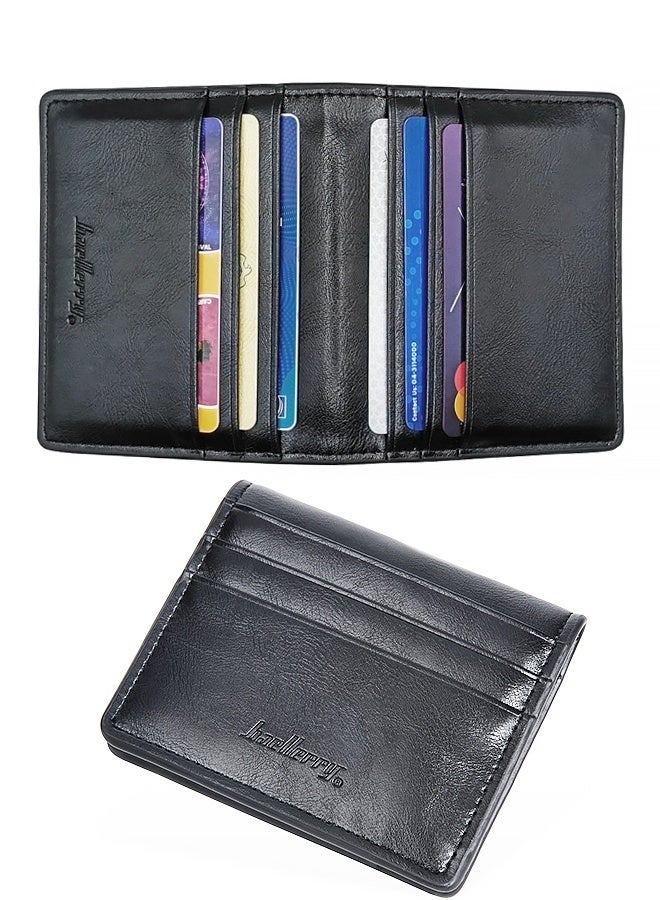 baellerry Men Leather Wallet With Cash Pocket and Card Holder Slots, bifold leather wallet for men black - Image 2