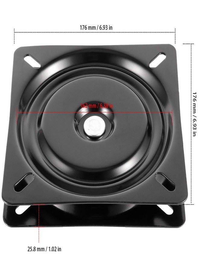 ZEONHAK 3 PCS 7 Inch Bar Stool Swivel Plate, Heavy Duty Replacement, Seat Swivel Base Mount Plate for Stool and Chair, Black - Image 2