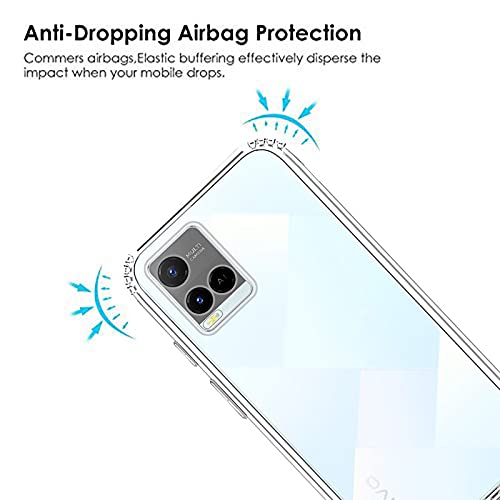 VIDO غطاء خلفي شفاف من سيليكون VIDO لهاتف Vivo Y33S / Vivo Y21 2021 / Vivo Y21T 5G (ناعم ومرن وحماية للكاميرا) - Image 2