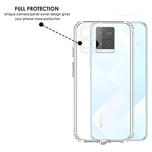 VIDO غطاء خلفي شفاف من سيليكون VIDO لهاتف Vivo Y33S / Vivo Y21 2021 / Vivo Y21T 5G (ناعم ومرن وحماية للكاميرا) - Image 4