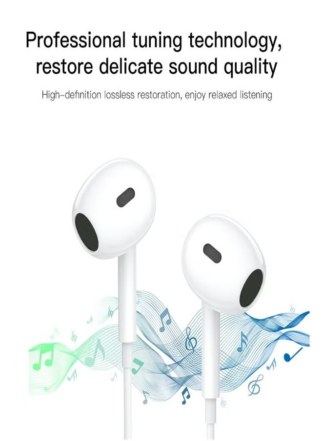 Yesido USB-C Headphones for iPhone 16/15, Galaxy S23/S22/S21, iPad Pro, Pixel 7/6 – HiFi Stereo Earbuds with Mic & Volume Control – Crystal-Clear Sound, Noise Isolation & Hands-Free Calling – Durable & Tangle-Free Design  - Image 3