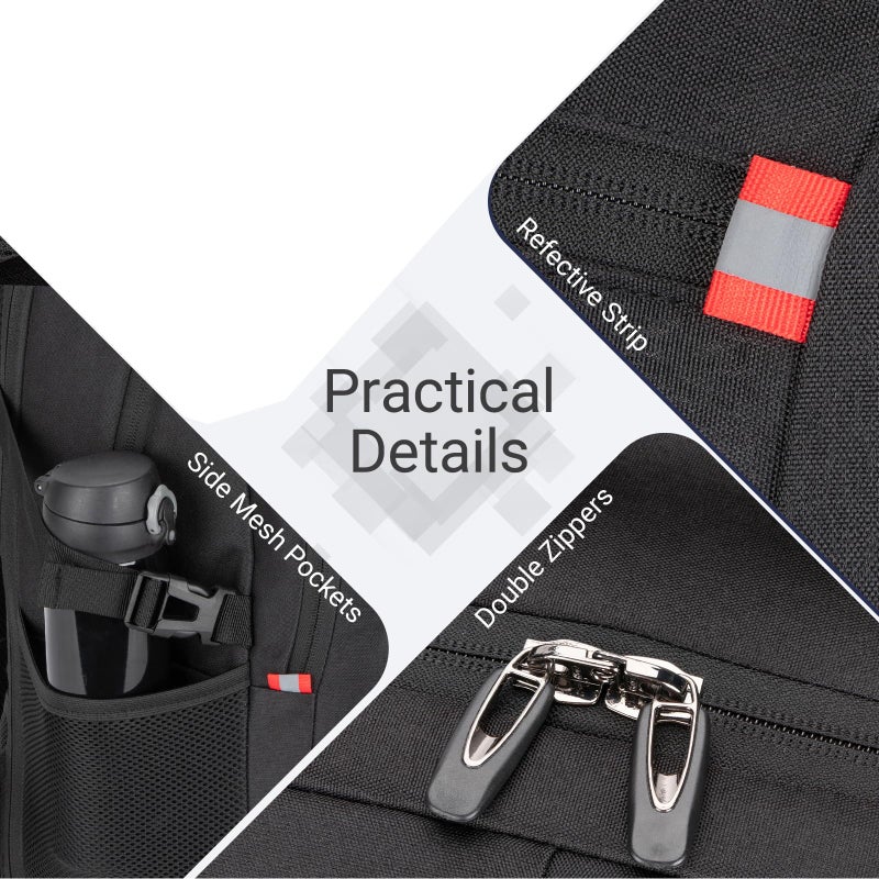 Velaybor 40L Expandable Laptop Backpack, Anti-thief Travel Backpack, Airline Approved Business Waterproof Carry on Luggage, Fits 15.6" Laptop for Men Women - Image 5