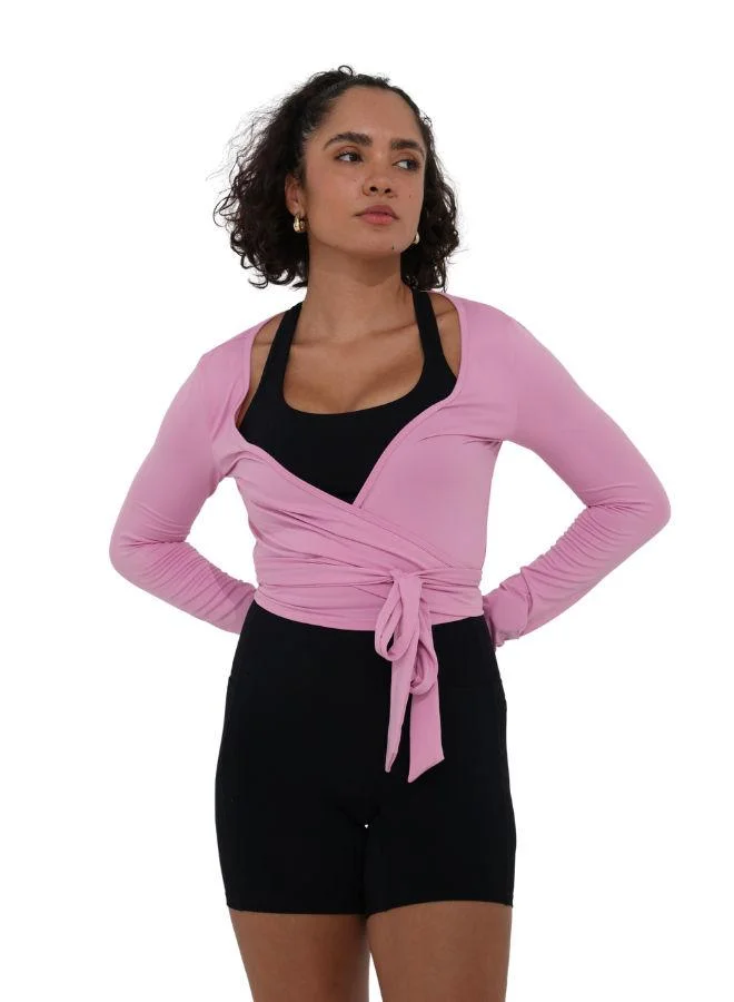 Mohuki Pink Lounge Wrap Top for Women | Best Price UAE