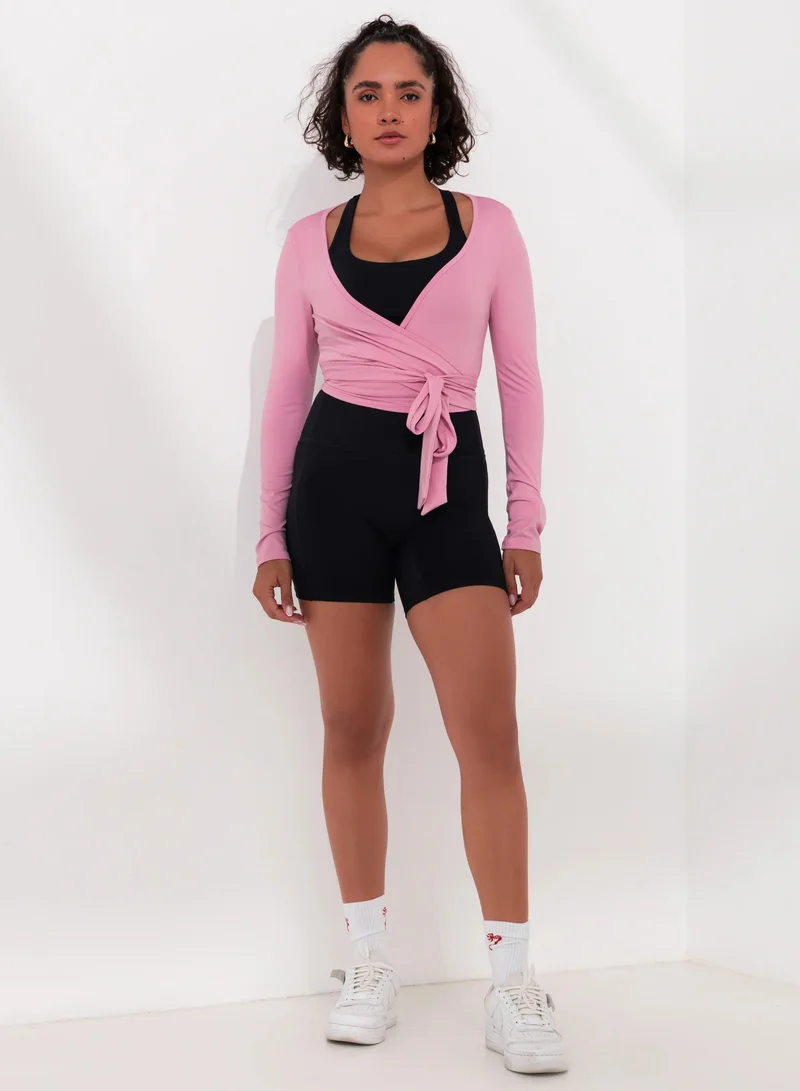 Mohuki Pink Lounge Wrap Top for Women | Best Price UAE