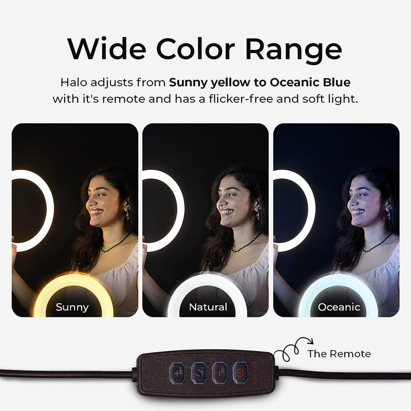 DDLC 12" LED Ring Light, Phone Holder,7 Feet Long Tripod Stand 5 Meter Long Collar mic Rotate, Mobile Holder 360 Degree, Parlor Saloon Video Shooting (12inch Combo) - Image 5