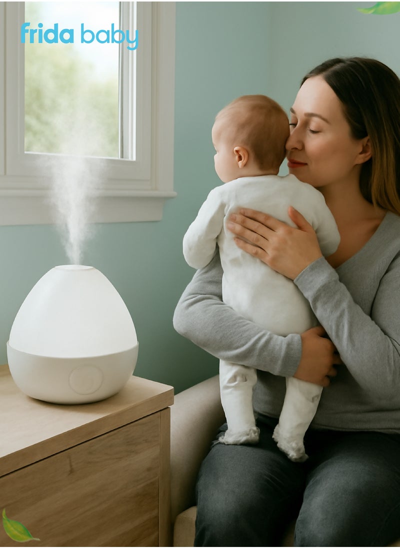 3-in-1 Humidifier | Diffuser + Color-Changing Nightlight | 0.5 Gallon Tank | Runs 24H | BPA-Free | Mist Adjustable | Auto Shut-Off | 19.8 x 20.1 x 19.3 CM | Baby Room Comfort