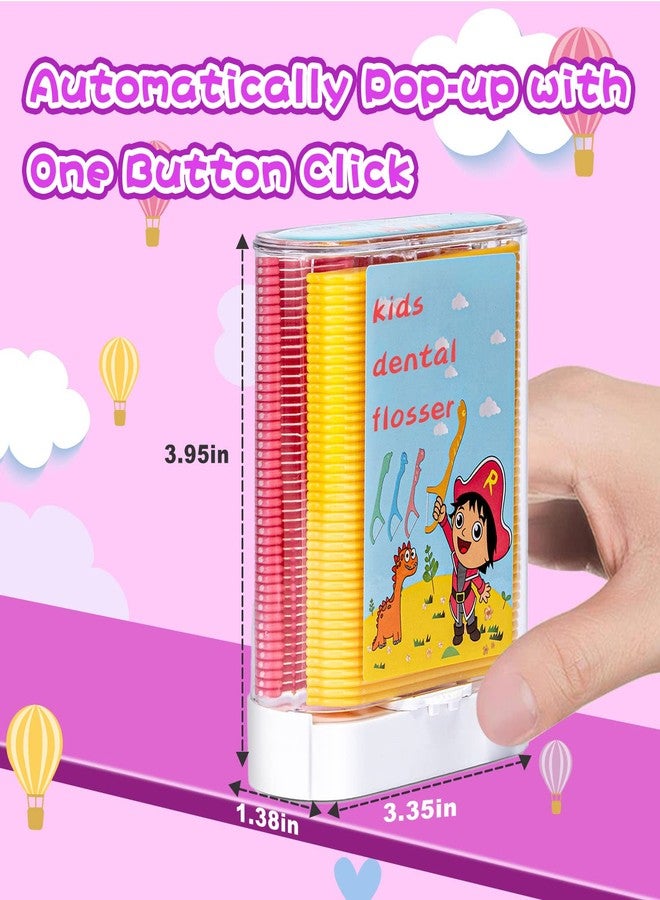 Akpgf Kids Flossers, Kids Dentle Floss Picks Dispenser, Fun & Colorful Animal Kid Floss Prevent Tooth Decay and Gum Disease for Kid,Teenagers,Children,Girls,Boys,Men and Women-2 Boxes - Image 3