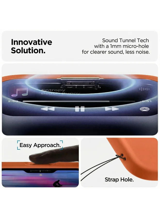 Mobcos Mobcos iPhone 17 Orange Elite Ring Mobcos iPhone 17 Orange Elite Ring Premium Silicone Magnetic Wireless Charging Case for iPhone | Silky Soft Touch | Military-Grade Shockproof Protection | Strong Magnetic Compatibility | Luxury Slim Cover  | Best Price UAE