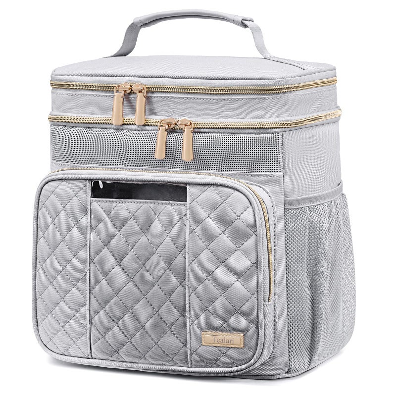 Tealari Large Toiletry Bag for Women Men,Bathroom Bag,Water Resistant Shower Bag,Makeup Bag,Portable Shower Caddy for College Dorm,Hanging Travel Toiletry Bag with Transparent Waterproof Phone Pocket - Image 1