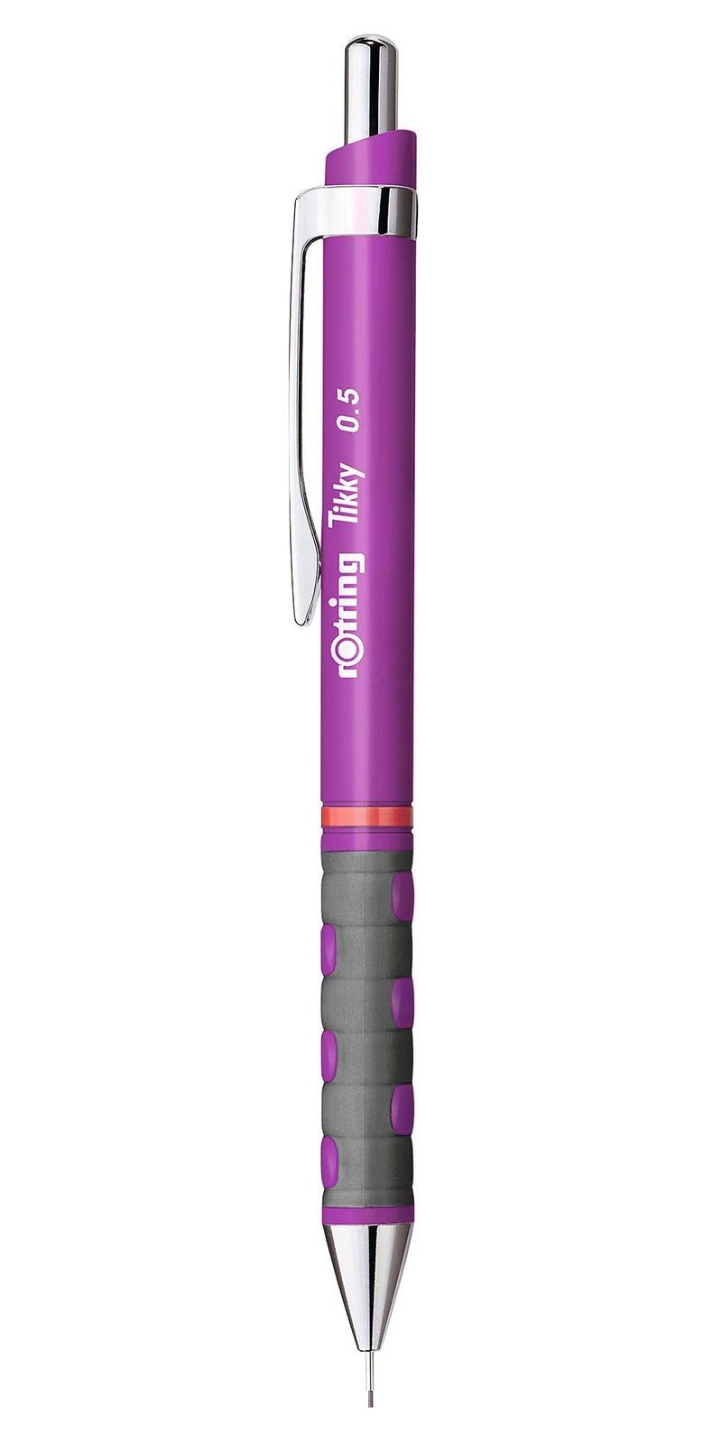Rotring 0.5mm Mechanical Clutch Lead Pencil | Tikky | for Smooth Writing Drafting Drawing | Neon Purple Barrel | Stationery - Image 1