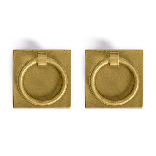 Hardware Philosophy Ring Plate Pulls 2.3 Inches - Set of 2 - Architectural, Interior Design, Furniture Cabinet Customization Hardware - Image 4