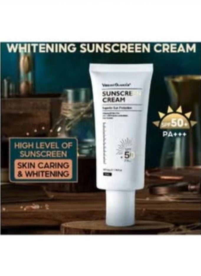 Vibrant Glamour - Sunscreen Cream Sunblock for Face and Body SPF50 UVA UVB Skin Protect Anti aging Brightening Fade Dark Spots Moisturizing Repair Skin Care 50g - Image 1