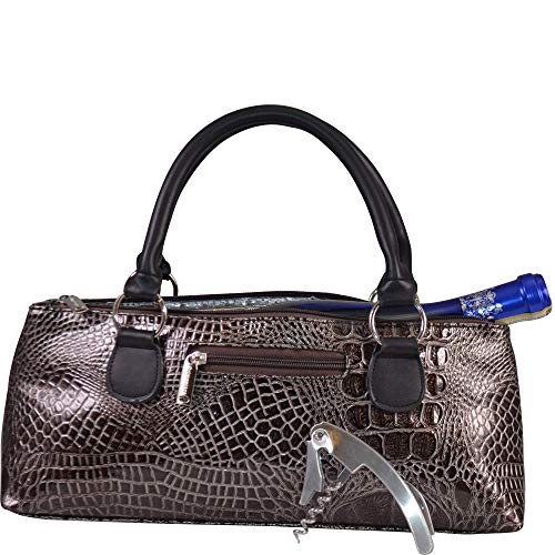Primeware Wine Clutch Bag (Thermal Insulated) Trendy Women’s Carry Tote | Holds Red & White 750mL Bottles | Trendy Fashion | Incl. Portable Waiter-Style Corkscrew - Image 1