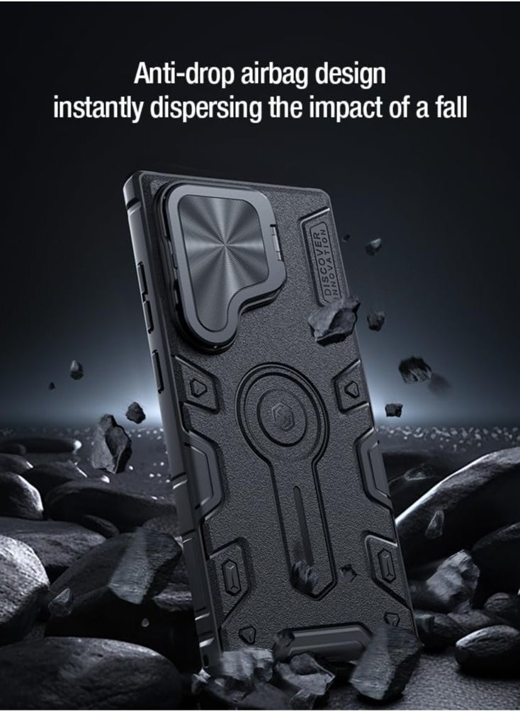 Galaxy S24 S24 Plus S24 Ultra Case with Kickstand Armor case with Camera Cover Compatible with MagSafe Grade Protection Rugged