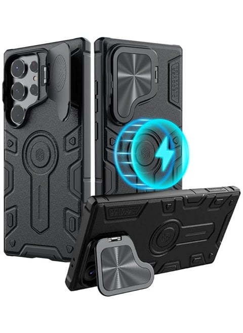 Galaxy S24 S24 Plus S24 Ultra Case with Kickstand Armor case with Camera Cover Compatible with MagSafe Grade Protection Rugged