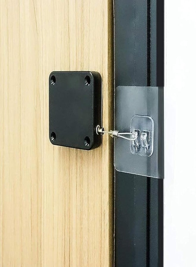 Grofly Automatic Door Closer, Multi Functional, Punch Free Residential Commercial Auto Door Closer, Self Closing Door with Steel Wire Drawstring, Internal, Home & Office (1) - Image 3