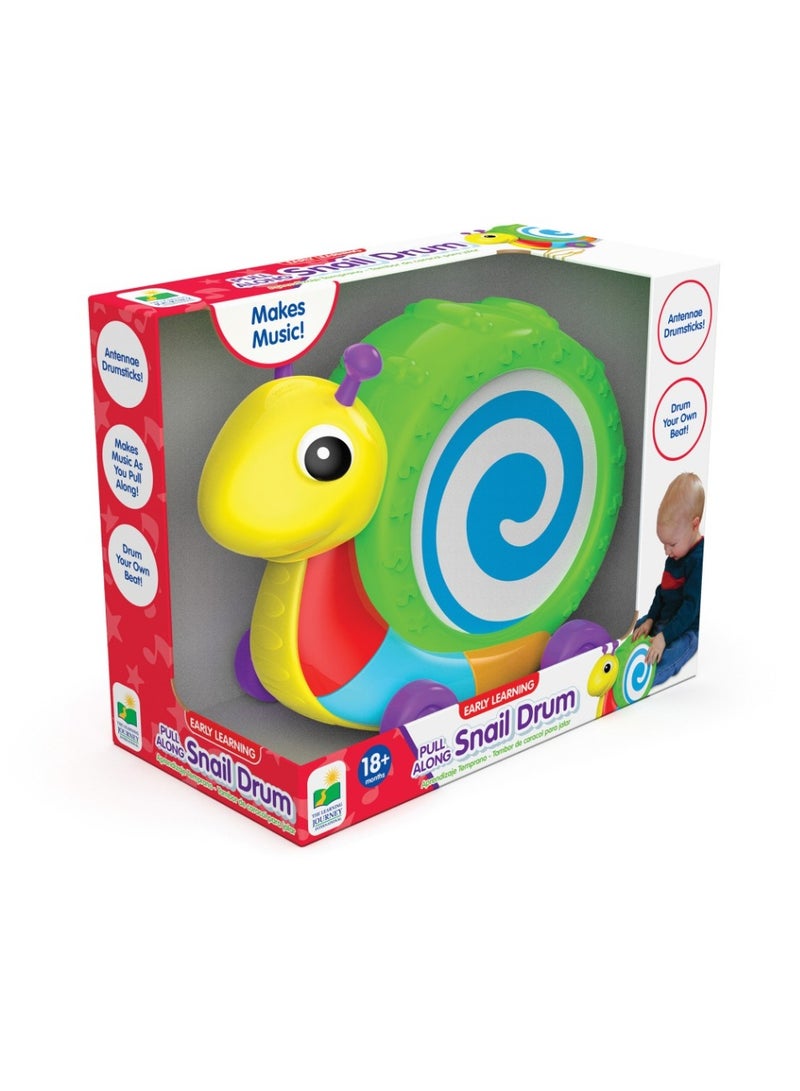 THE LEARNING JOURNEY PLAY & LEARN! PULL ALONG SNAIL DRUM - Image 1