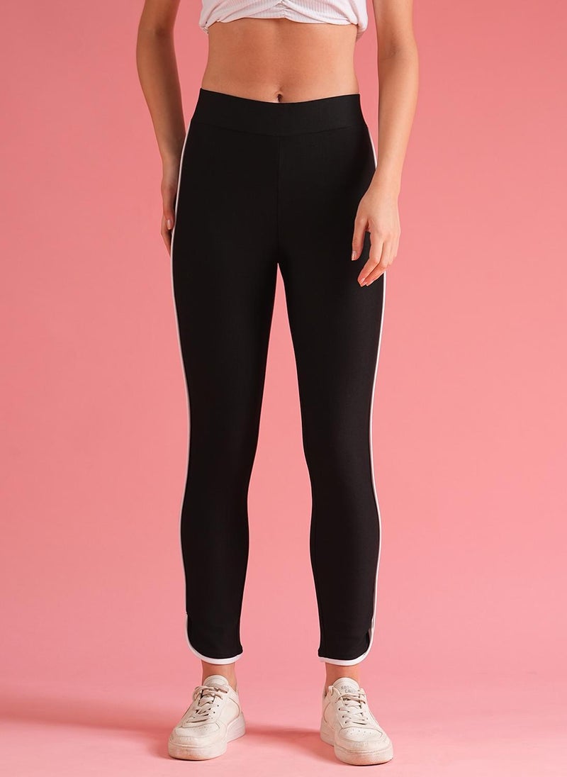 Globus Women's Black Casual Skinny Treggings with High-Rise Waist - Image 1