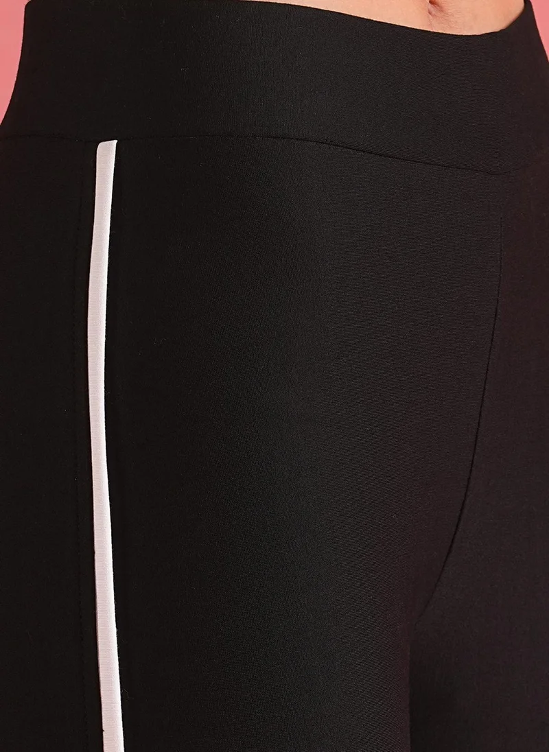 Globus black Globus Women's Black Casual Skinny Treggings with High-Rise Waist for Women | Best Price UAE
