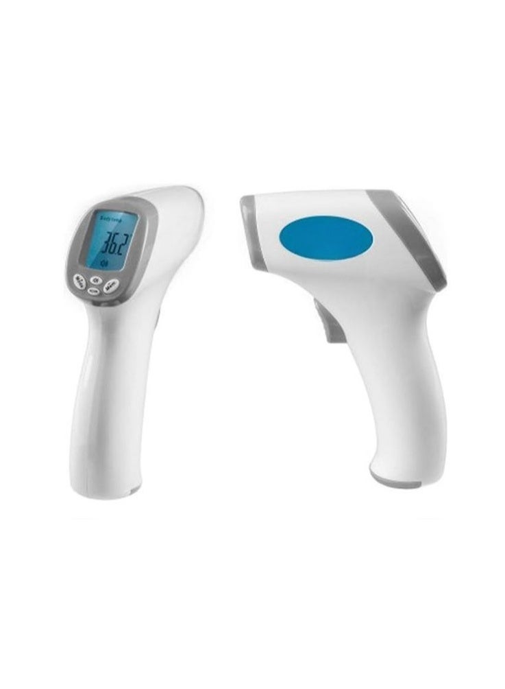 جهاز قياس درجة الحرارة بالأشعة تحت الحمراء بدون تلامس – قراءة سريعة ودقيقة مع إنذار الحمى – مثالي للاستخدام اليومي للعيلة - Image 1
