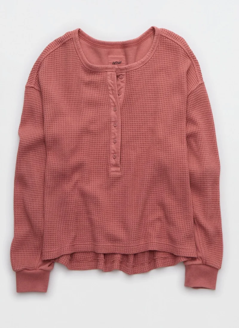 آري من امريكان ايجل Waffle Henley Regular Fit Shirt