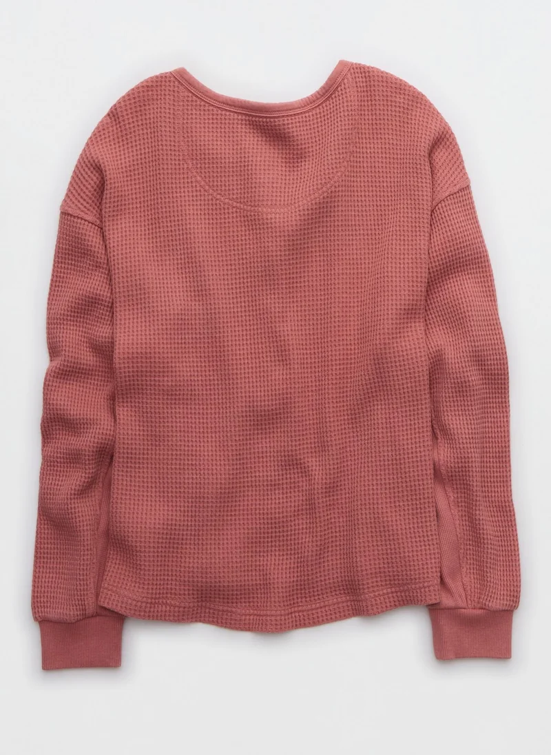 آري من امريكان ايجل Waffle Henley Regular Fit Shirt