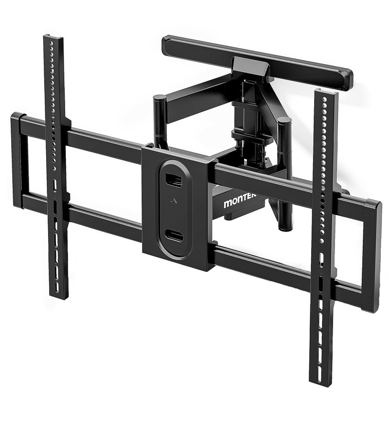monTEK Heavy Duty Full Motion TV Wall Mount for 43â€“100 Inch TVs Pre-Assembled Bracket with Tool-Free Tilt Swivel & Extension Max VESA 800x600, 150lbs 4X Strength Tested Fits 16/18 Inch Studs - Image 1
