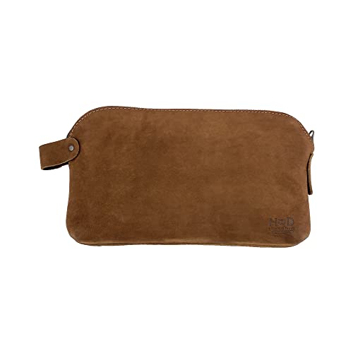 Hide & Drink, Large Rustic All Purpose Dopp Kit Utility Bag for Cords & Chargers, Travel Bag, Multi-Purpose Bag, Full Grain Leather, Handmade, Swayze Suede - Image 1