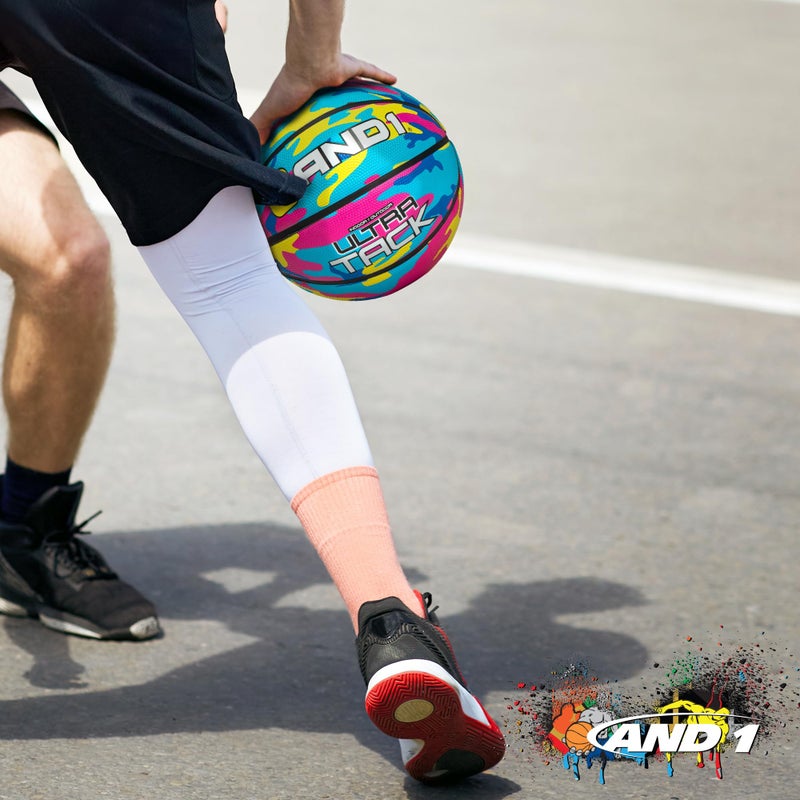 AND1 Ultra Grip Basketball: Official Regulation Size 7 (29.5 inches) Rubber- Deep Channel Construction Streetball, Made for Indoor Outdoor Basketball Games - Image 4