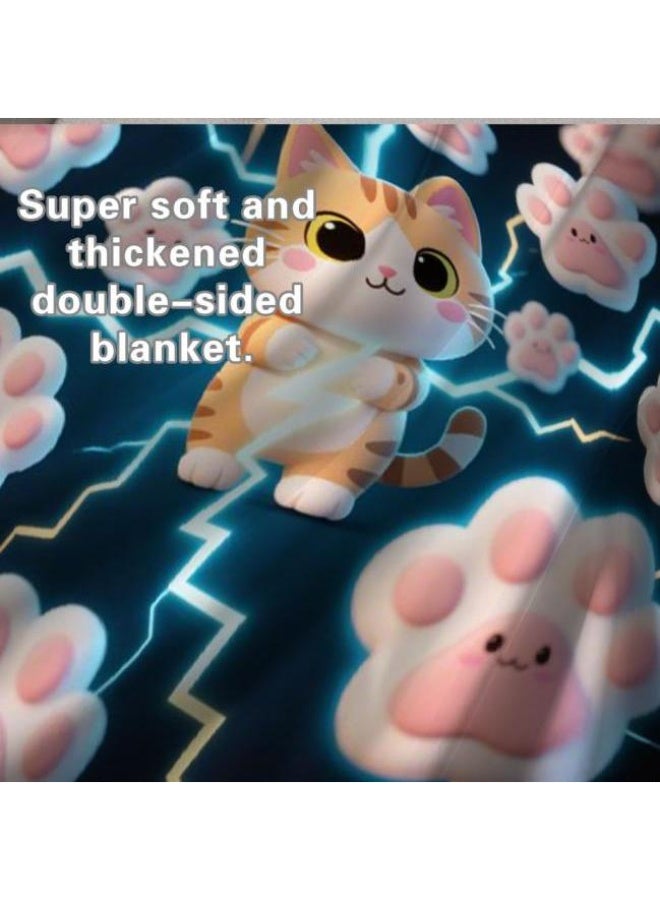 عام بطانية رقيقة من الفانيلا الكرتونية للأطفال والرضع (دافئة ومريحة، ومناسبة للنوم والألعاب) 70 سم * 100 سم - Image 5