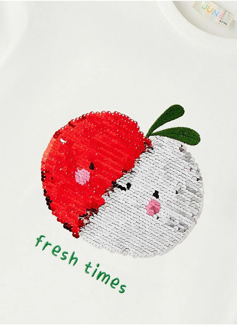JUNE Kids Apple Crew Neck T-Shirt