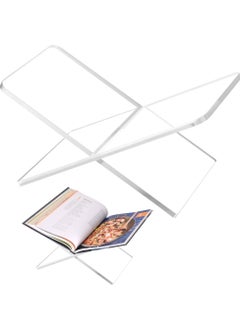 BUYCO Quran Bible Magazines Recipe Book Stand Acrylic Clear Book Holder Best For Open And Closed Book Reading  - Image 1