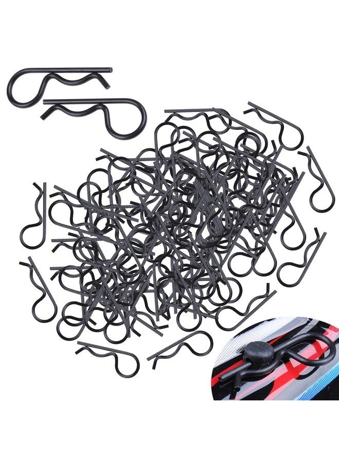Hobbypark 100 قطعة دبابيس مشابك هيكل سيارة RC عالمية لتراكساس وجميع شاحنات 1/10 ريدكات و HPI و هيموتو و HSP و إكسييد (أسود) - Image 1