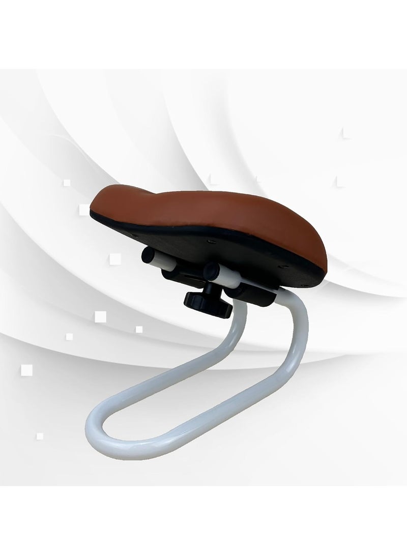 كرسي صلاة مسلم قابل لتعديل الارتفاع، يخفف آلام الظهر والمفاصل والركبة والكاحل أثناء الصلاة، خاصة لمن يعانون من زيادة الوزن وكبار السن والنساء الحوامل (بني) - Image 3