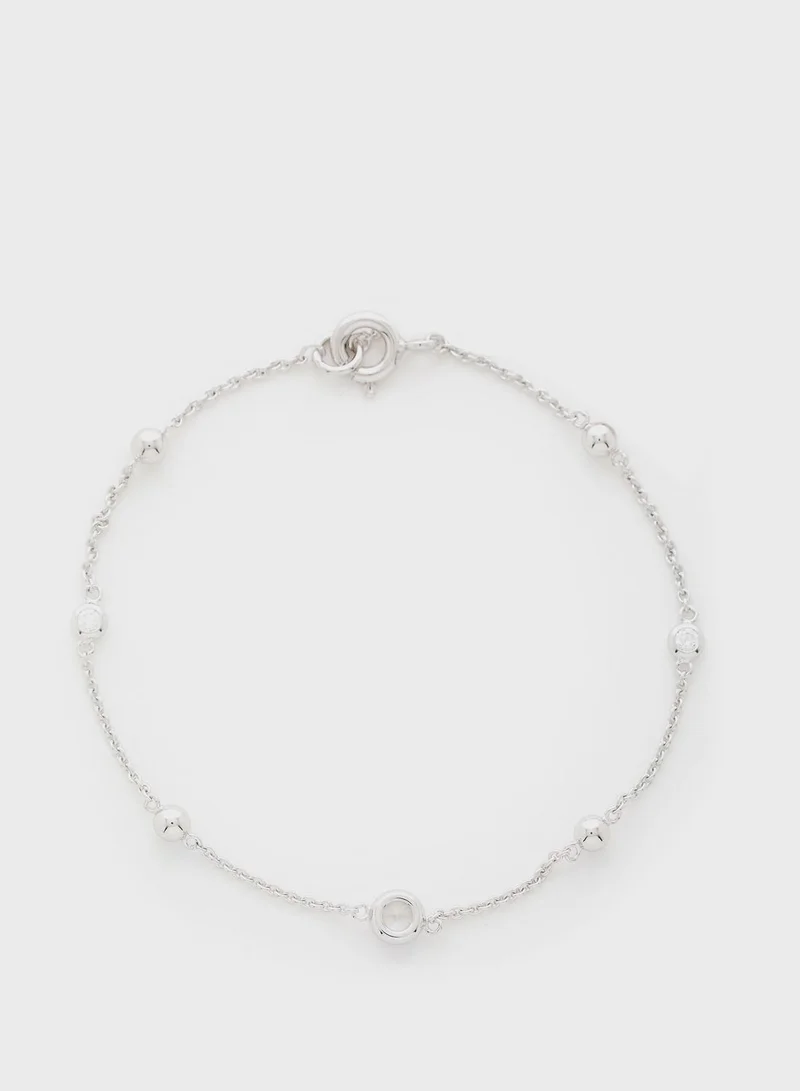 FOSSIL Logo Beaded Bracelet